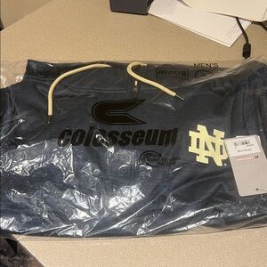 Notre Dame Colosseum Men's Navy Zip up Hoodie
